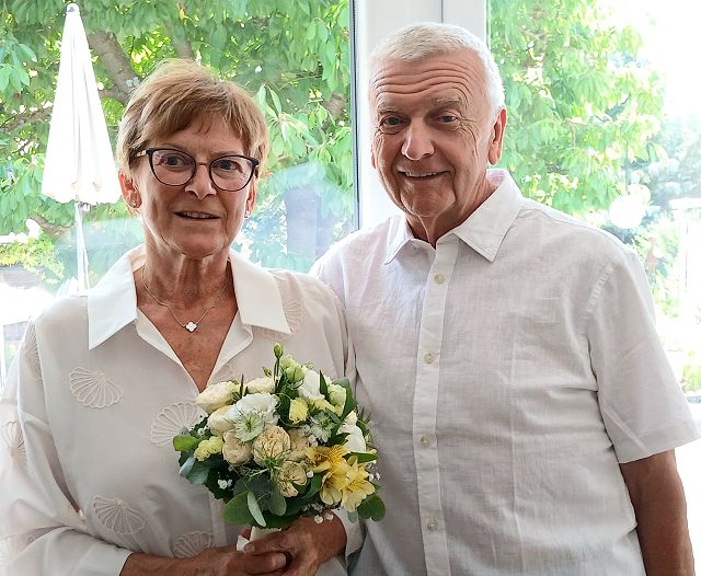 Goldene Hochzeit Scheibe